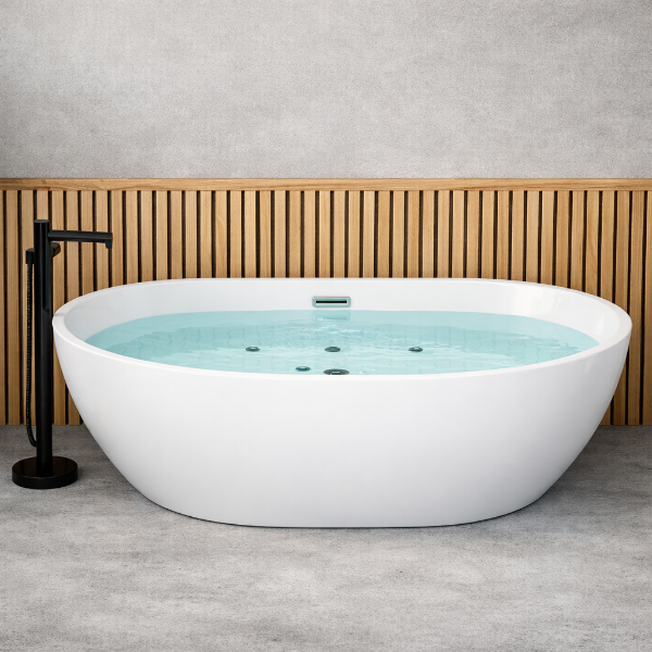 Picture of Ayra bathtub, acrylic, freestanding, white, matte, 170x75x80