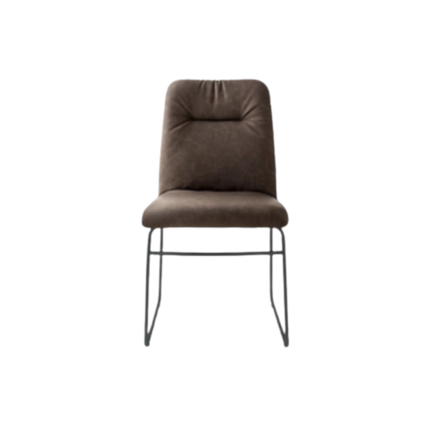 Picture of Chair, greta, metal legs matt black, tobacco