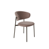 Picture of Chair, oleandro, matt bronze metal frame, mud brown
