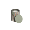 Picture of Candle, weavers, translucent painted glass claid in pelle frau , fragrance pink pepper, dia.8.5cm