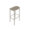Picture of Bar stool, trick, steel, dove grey, 35x45x75cm