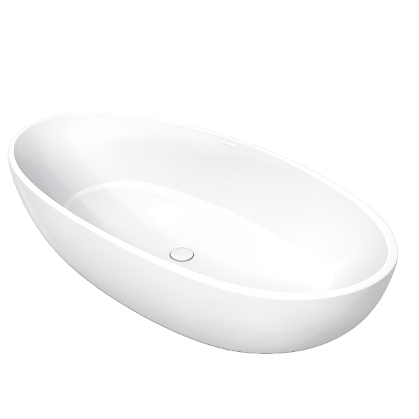 Picture of Picasso bathtub, solid, freestanding, jungle camel grey, 170x78x56