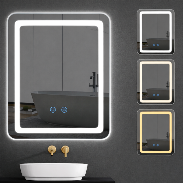 Picture of R-108-90120 rectangular mirror, touch screen with led, 90x120