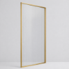 Picture of Shower glass, brushed gold profile, 90x200 5mm