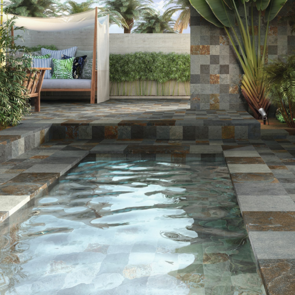 Picture of Floor tile pierre de bali, stone effect, matt, 15x15
