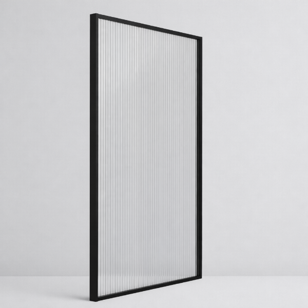Picture of Shower glass, black profile, 80x200 5mm