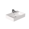 Picture of Rectangular line basin, ceramic, white, 60x42cm
