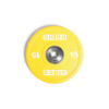 Picture of Plympic bumper plate, yellow, 15 kg