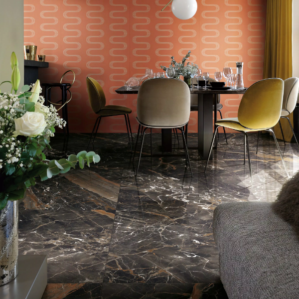 Picture of Floor tile bijoux ombre, marble effect, glossy, 6mm 120x120