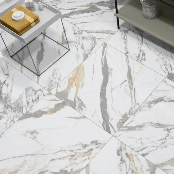 Picture of Floor tile borgo, marble effect, matt, 9mm 60x60