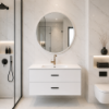 Picture of Limpha bathroom furniture set, cabinet ply wood 100x46x50 + mirror 70x70, wood