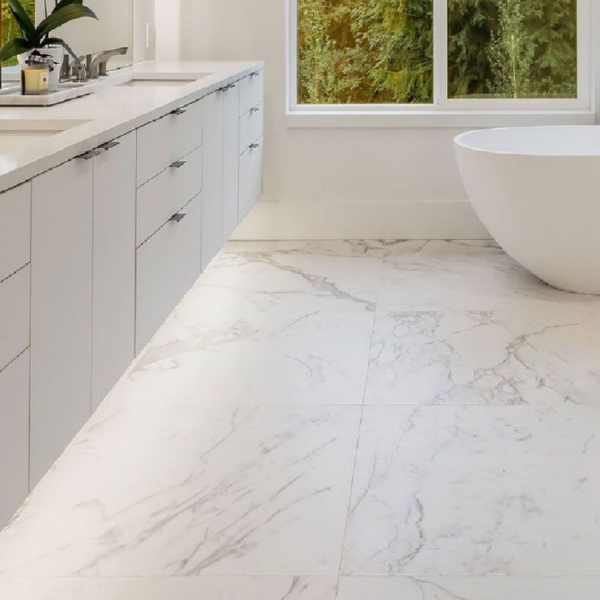 Picture of Floor tile calacatta montreal, marble effect, matt, 60x60
