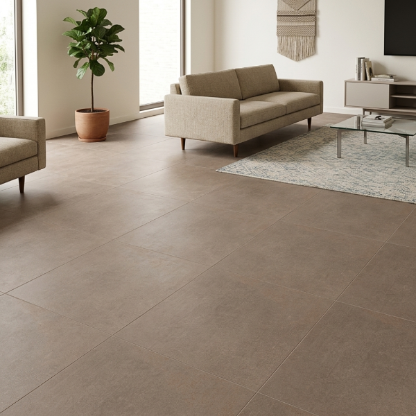 Picture of Floor tile glocal, concrete effect, matt, 9mm 120x120