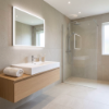 Picture of Floor tile flake off white, concrete effect, matt, 120x120