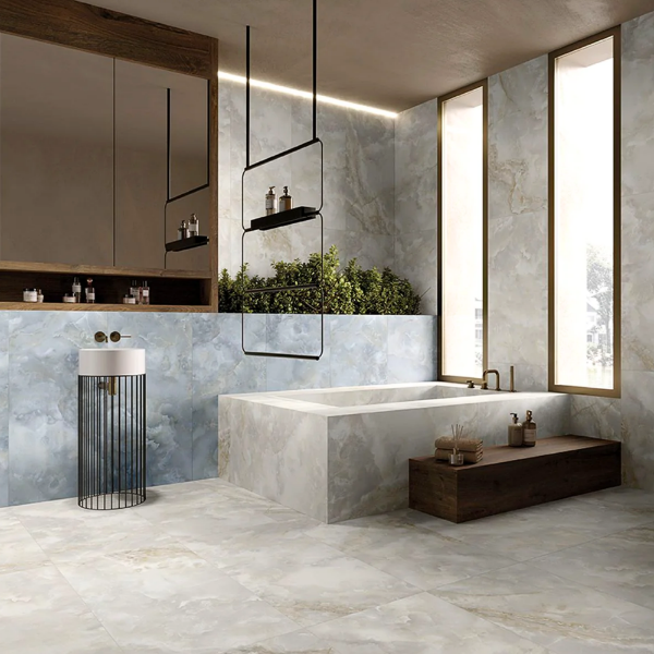 Picture of Floor tile trift onyx, marble effect, matt, 60x60