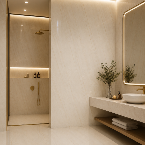 Picture of Floor tile amm9, marble effect, glossy, 6mm 120x278