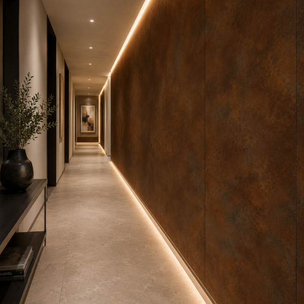 Picture of Floor tile ossido bruno, metal effect, matt, 100x300