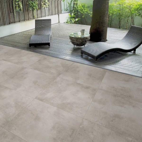 Picture of Floor tile vista grey, concrete effect, matt, 80x80