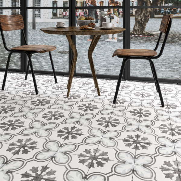 Picture of Floor tile swansea, decor, matt, 45x45