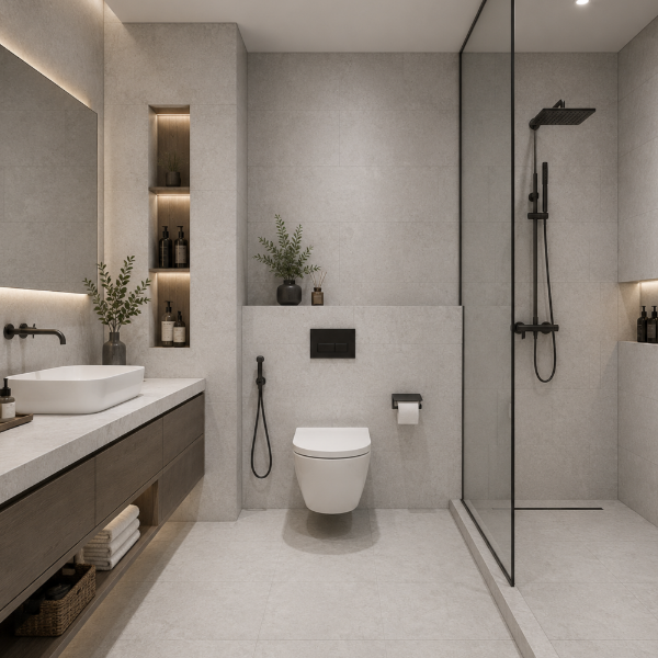 Picture of Floor tile darian, concrete effect, matt, 8.8mm 33.3x55