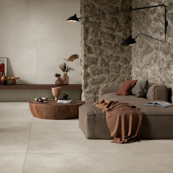 Picture of Floor tile clay, concrete effect, matt, 9mm 40x80