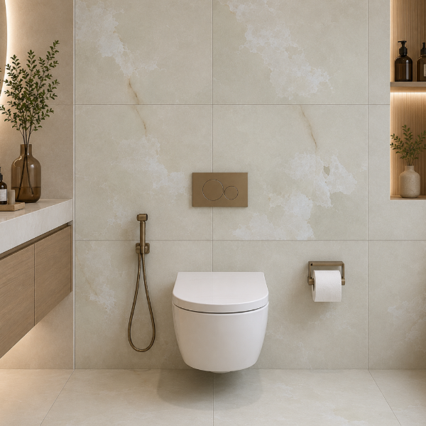 Picture of Floor tile cloud onyx, marble effect, matt, 9mm 60x60