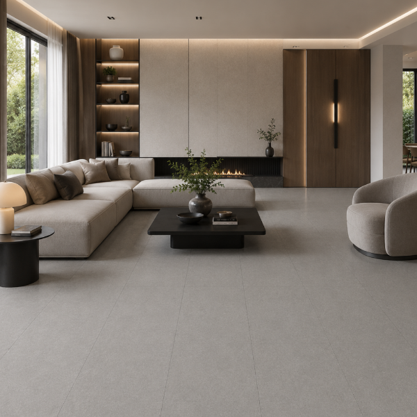 Picture of Floor tile silky, cement effect, matt, 60x120