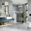 Picture of Floor tile belize light grey, stone effect, matt, 33x66