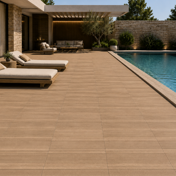 Picture of Floor tile tesla beige, wood effect, matt, 33x66