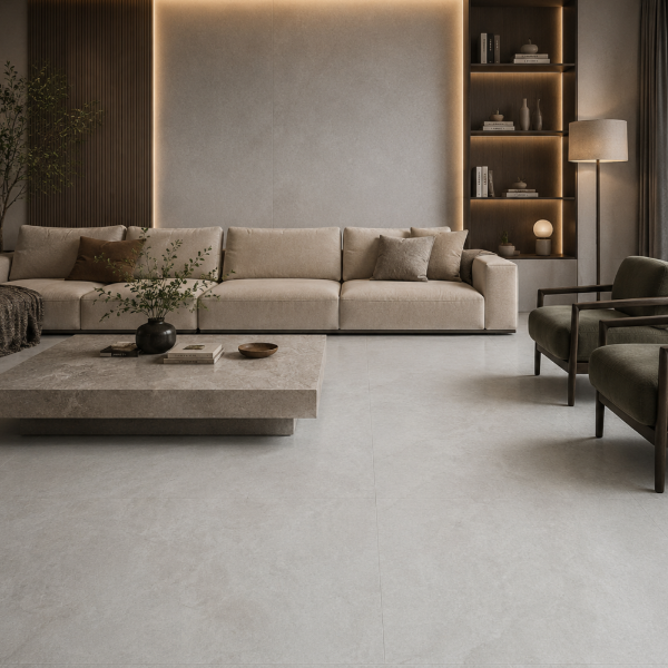 Picture of Floor tile vanja, concrete effect, matt, 6mm 120x120
