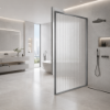 Picture of Shower glass, gun grey profile, 120x200 5mm