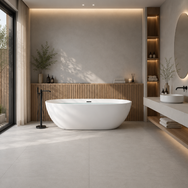 Picture of Acro bathtub, acrylic, freestanding, white, matte, 170x75x80
