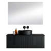 Picture of Elegance bathroom furniture set, ceramic basin, ply wood, black, 80x52x47cm