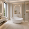 Picture of Lucie bathtub, solid, freestanding, white, matte, 180x90x55