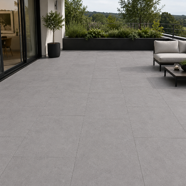Picture of Floor tile icona grey, stone effect, matt, 60x120