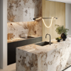 Picture of Floor tile pantagonia natural, marble effect, glossy, 60x120