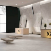 Picture of Floor tile vista bone, concrete effect, matt, 80x80