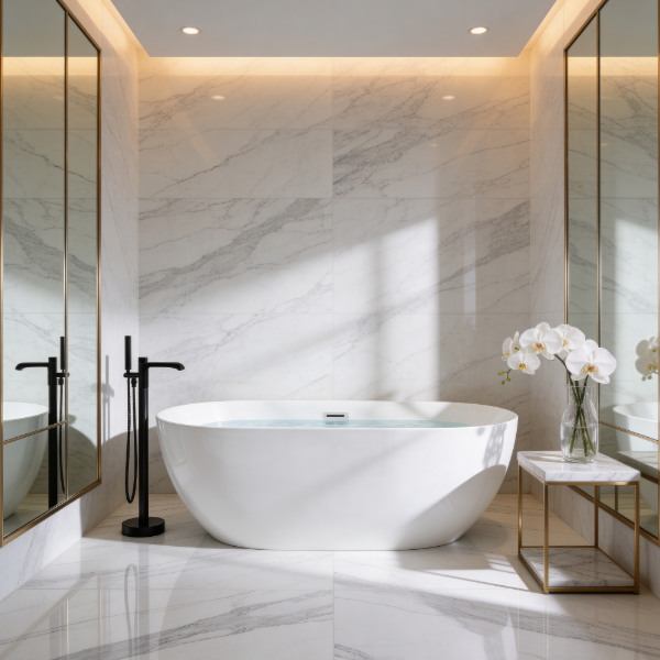 Picture of Acro bathtub, acrylic, freestanding, black, matte, 170x75x80