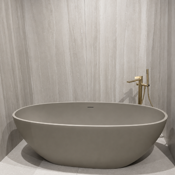 Picture of Picasso bathtub, solid, freestanding, brown latte, 170x78x56