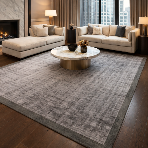 Picture of Carpet, horizon, hand woven wool, grey, 250x350cm