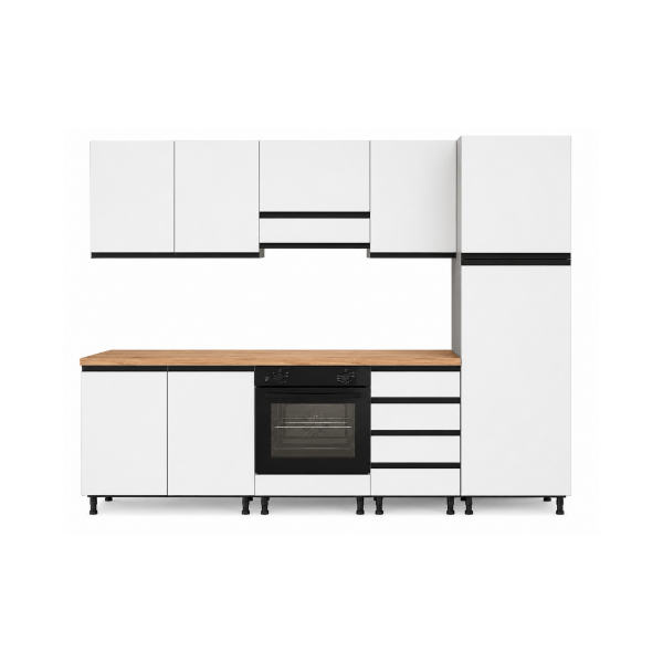 Picture of Kitchen, ronny, dx, cemento perla/anthracite, 255x216cm