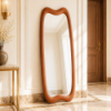 Picture of Mirror, squash, upholstered in leather frau, 85x190cm