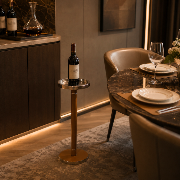 Picture of Tableware for bottles, giobagnara, covered with pelle frau  leather, sc66