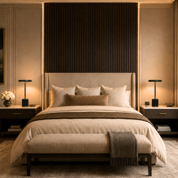 Picture of Table lamp, minimalist, steel+black travertine+aluminium finish:bz(s-016) light source:led 3000k 12w,φ18*h43cm