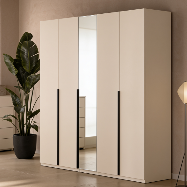 Picture of Wardrobe, favorita, 5 doors with mirror, 223X230X60cm