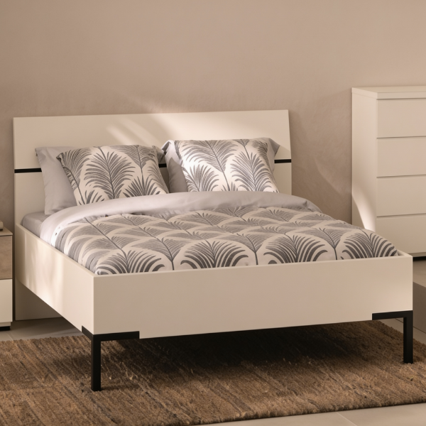 Picture of Double bed, favorita, cashmere, 180x200cm