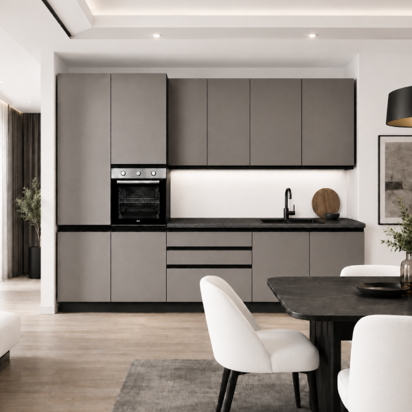 Picture of Kitchen, gio, sx, grey/anthracite, 330x240cm