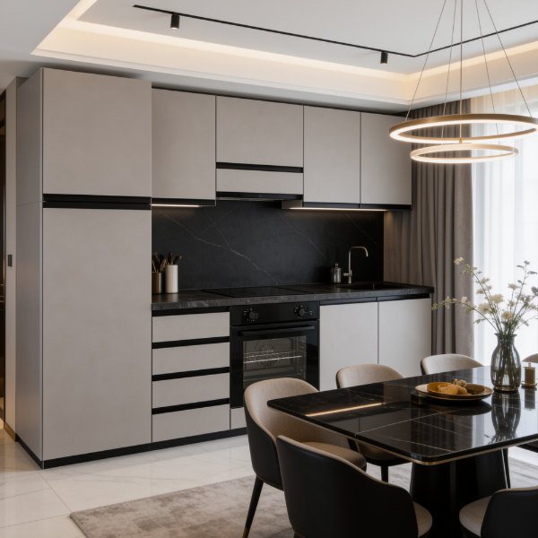 Picture of Kitchen, ronny, sx, grey/anthracite, 255x216cm