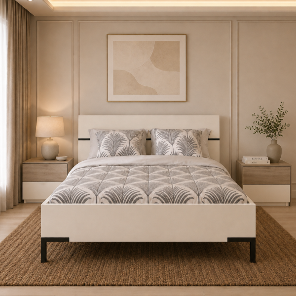 Picture of Double bed, favorita, cashmere, 180x200cm