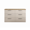 Picture of Chest of drawers, sposami, 6 drawer,  oak, cashmere  140x45x83cm